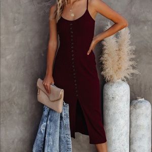 Vici Ribbed Knit Midi Dress